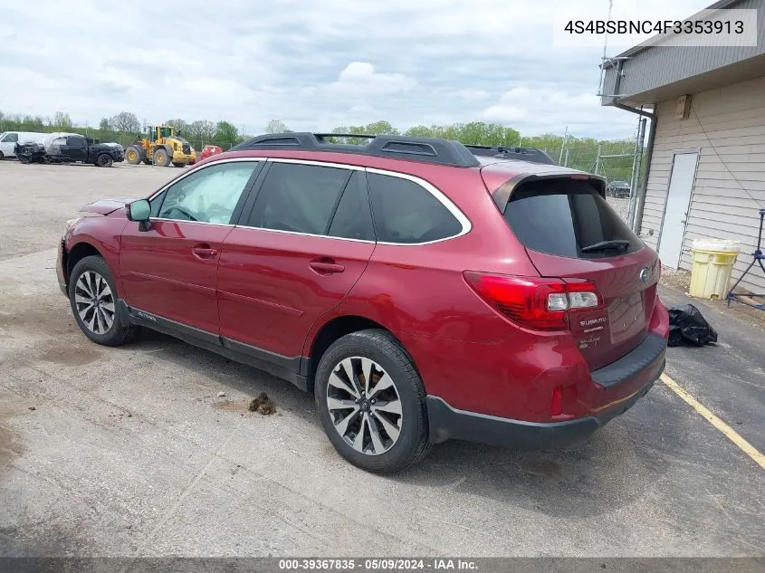 4S4BSBNC4F3353913 2015 Subaru Outback 2.5I Limited