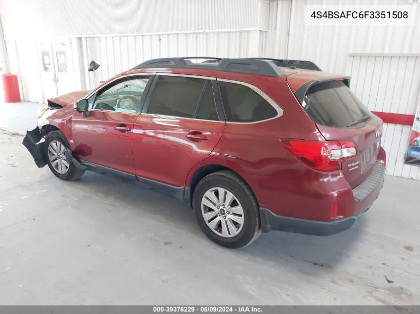 4S4BSAFC6F3351508 2015 Subaru Outback 2.5I Premium