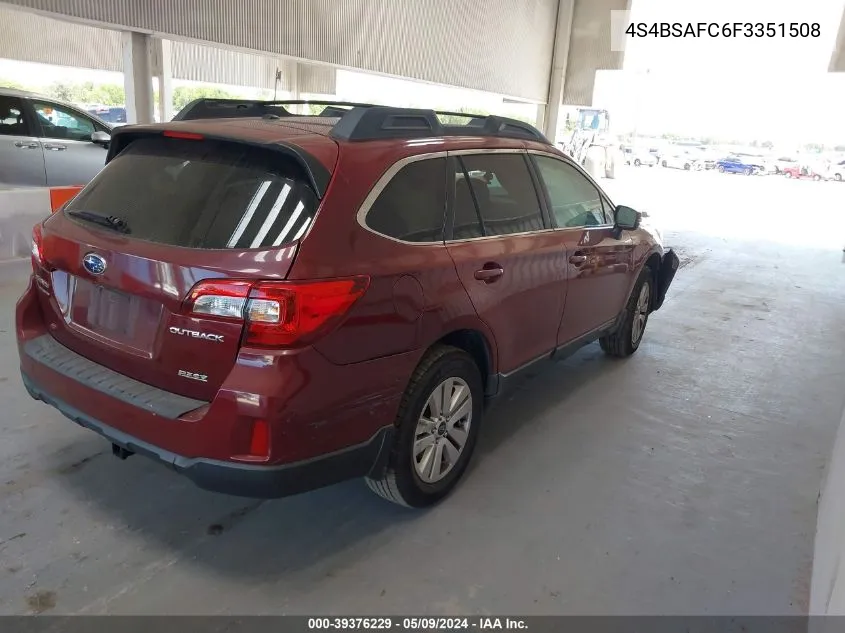 4S4BSAFC6F3351508 2015 Subaru Outback 2.5I Premium