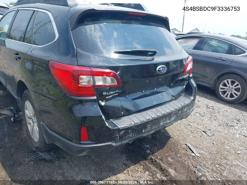 4S4BSBDC9F3336753 2015 Subaru Outback 2.5I Premium