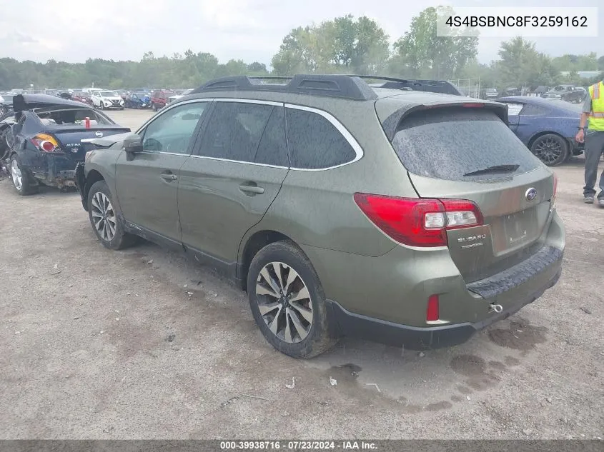 4S4BSBNC8F3259162 2015 Subaru Outback 2.5I Limited