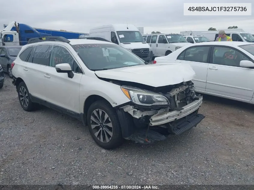 2015 Subaru Outback 2.5I Limited VIN: 4S4BSAJC1F3275736 Lot: 39954235