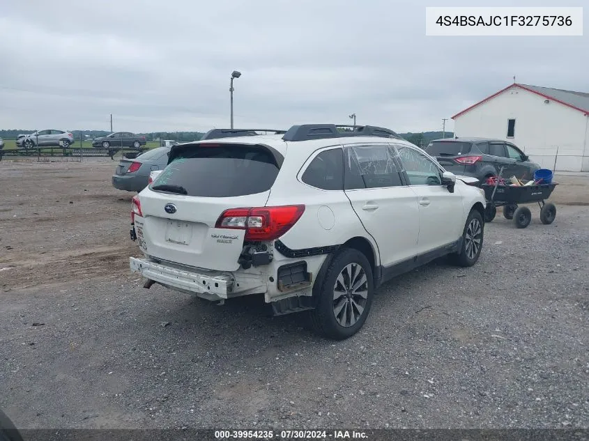 4S4BSAJC1F3275736 2015 Subaru Outback 2.5I Limited