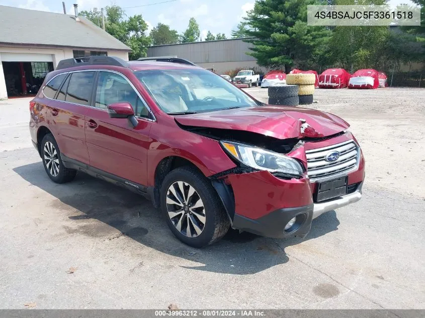 4S4BSAJC5F3361518 2015 Subaru Outback 2.5I Limited