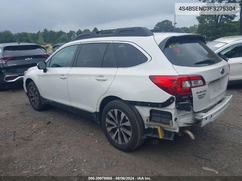 2015 Subaru Outback 3.6R Limited VIN: 4S4BSENC3F3275304 Lot: 39979585