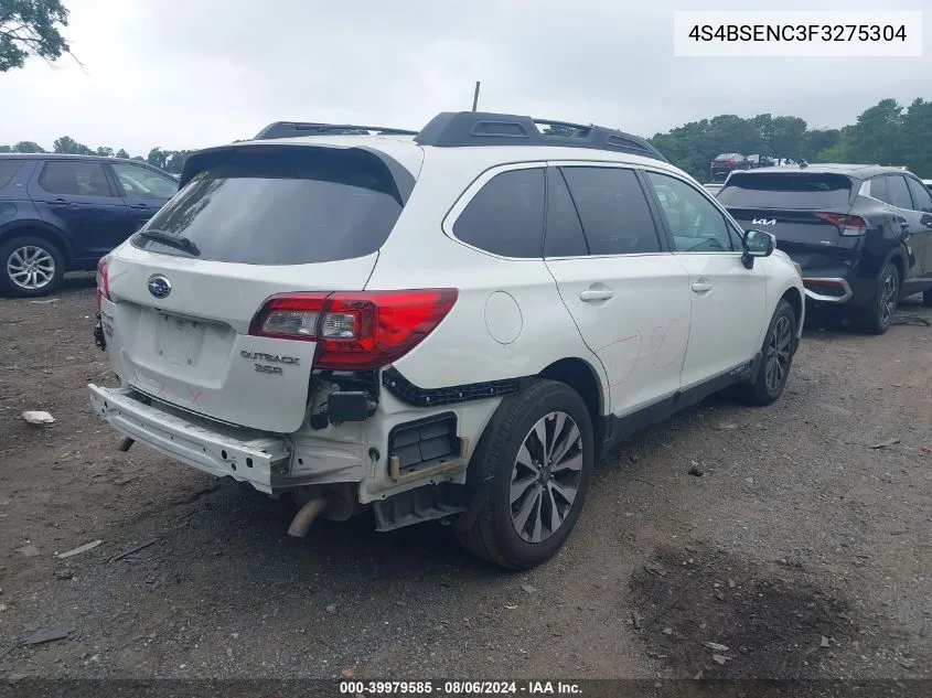 2015 Subaru Outback 3.6R Limited VIN: 4S4BSENC3F3275304 Lot: 39979585