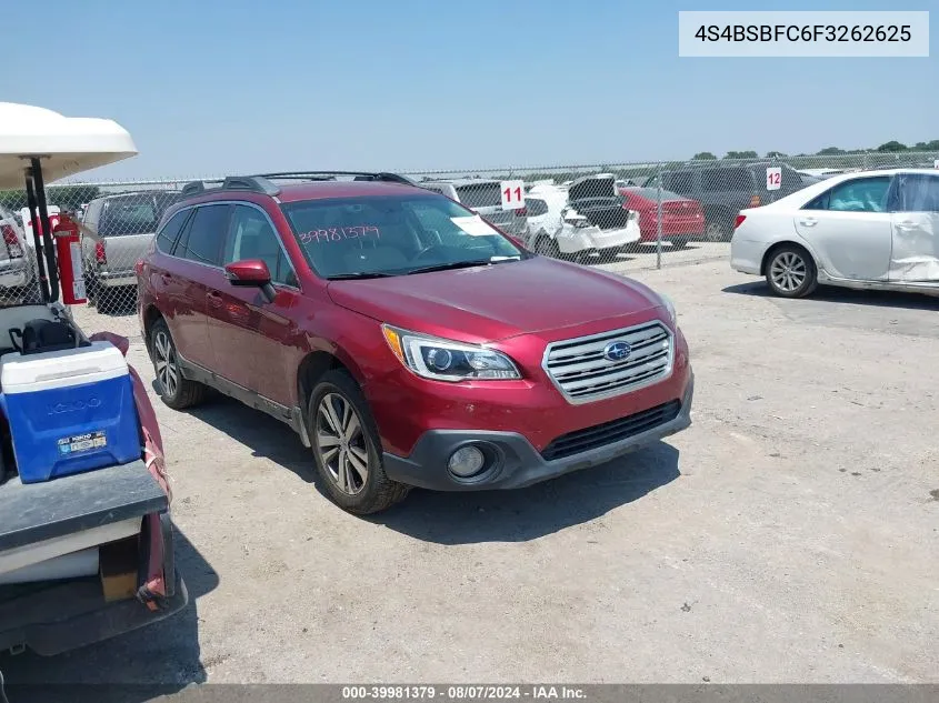 4S4BSBFC6F3262625 2015 Subaru Outback 2.5I Premium