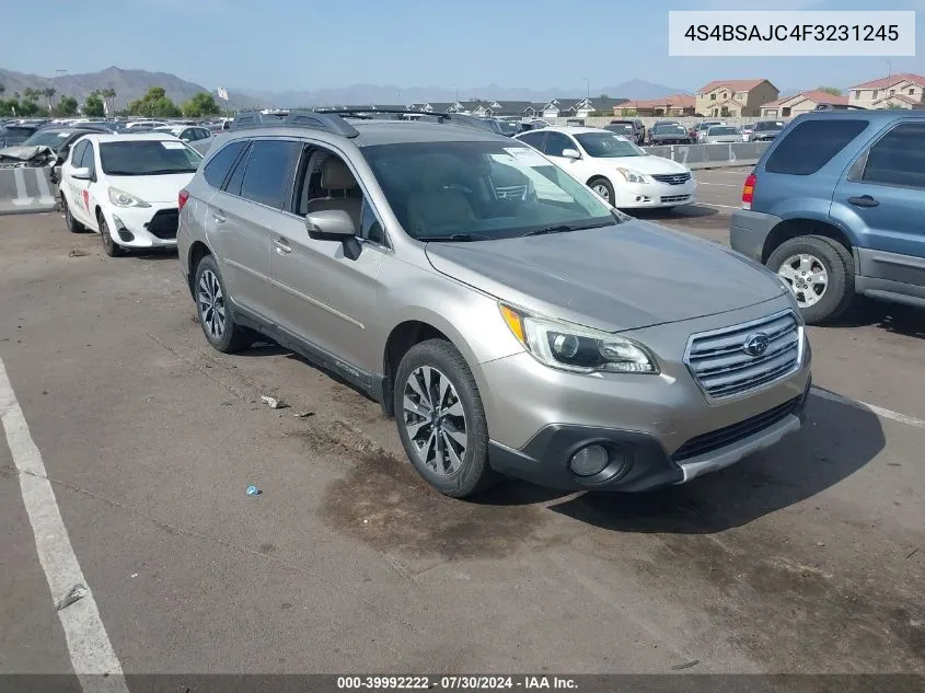 4S4BSAJC4F3231245 2015 Subaru Outback 2.5I Limited