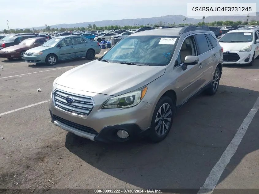 4S4BSAJC4F3231245 2015 Subaru Outback 2.5I Limited