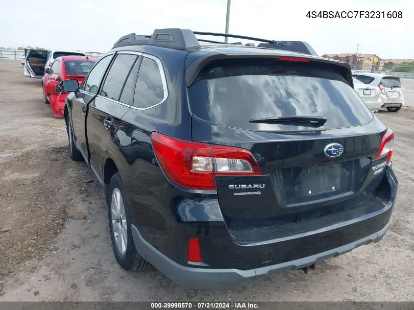 4S4BSACC7F3231608 2015 Subaru Outback 2.5I Premium