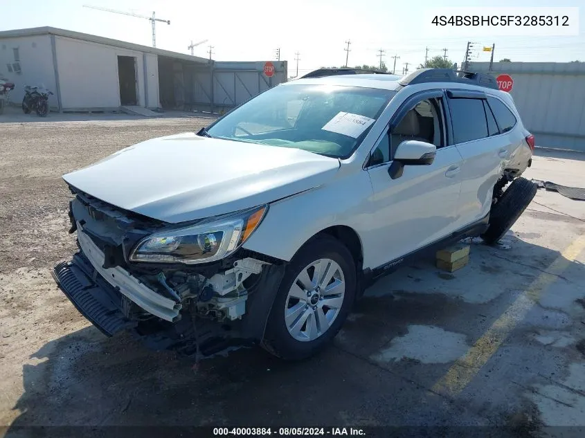 2015 Subaru Outback 2.5I Premium VIN: 4S4BSBHC5F3285312 Lot: 40003884