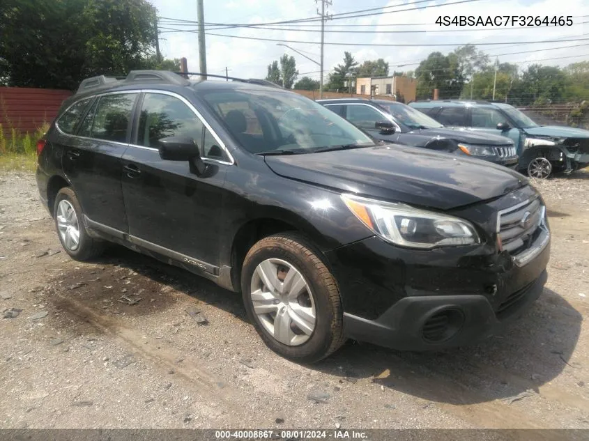 2015 Subaru Outback 2.5I VIN: 4S4BSAAC7F3264465 Lot: 40008867