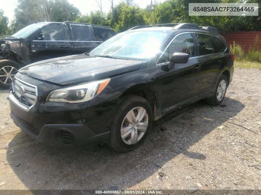 4S4BSAAC7F3264465 2015 Subaru Outback 2.5I