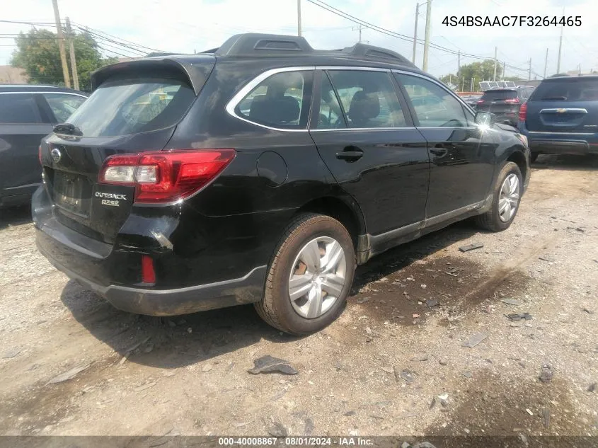 2015 Subaru Outback 2.5I VIN: 4S4BSAAC7F3264465 Lot: 40008867