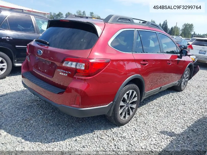 2015 Subaru Outback 2.5I Limited VIN: 4S4BSALC9F3299764 Lot: 40013700