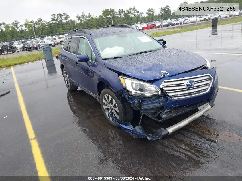 2015 Subaru Outback 2.5I Limited VIN: 4S4BSBNCXF3321256 Lot: 40015309