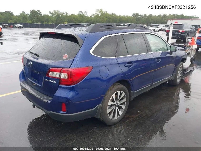 4S4BSBNCXF3321256 2015 Subaru Outback 2.5I Limited