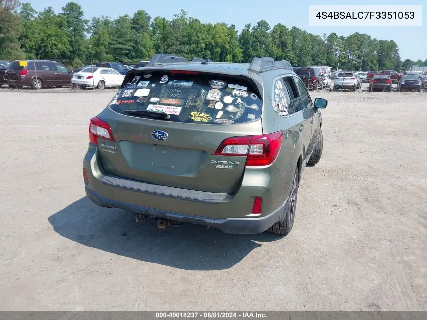 4S4BSALC7F3351053 2015 Subaru Outback 2.5I Limited