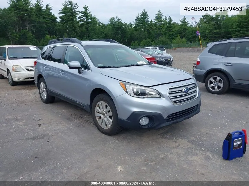 2015 Subaru Outback 2.5I Premium VIN: 4S4BSADC4F3279453 Lot: 40040081