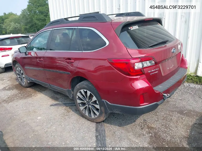 2015 Subaru Outback 2.5I Limited VIN: 4S4BSALC9F3229701 Lot: 40088644