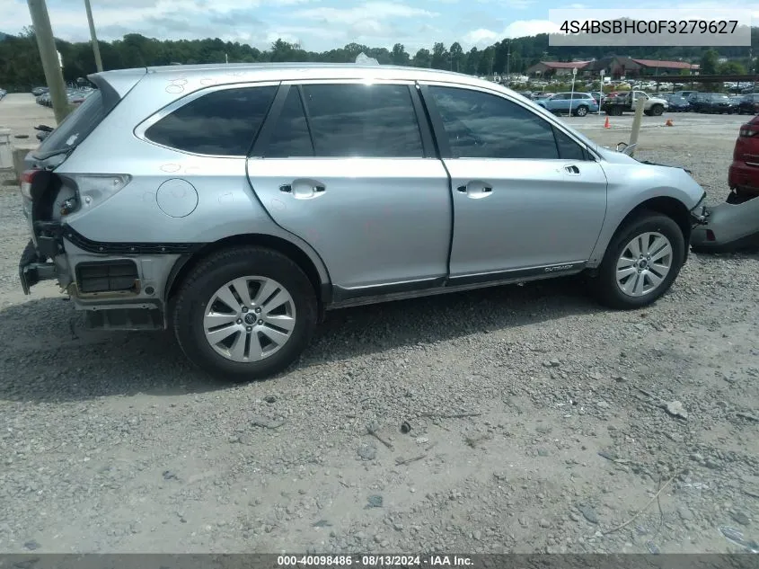 2015 Subaru Outback 2.5I Premium VIN: 4S4BSBHC0F3279627 Lot: 40098486