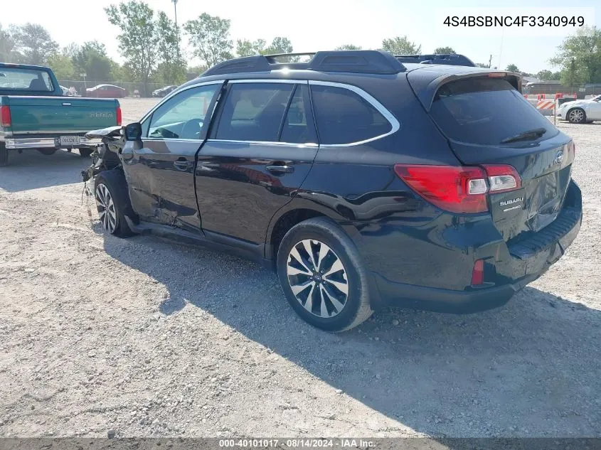 4S4BSBNC4F3340949 2015 Subaru Outback 2.5I Limited