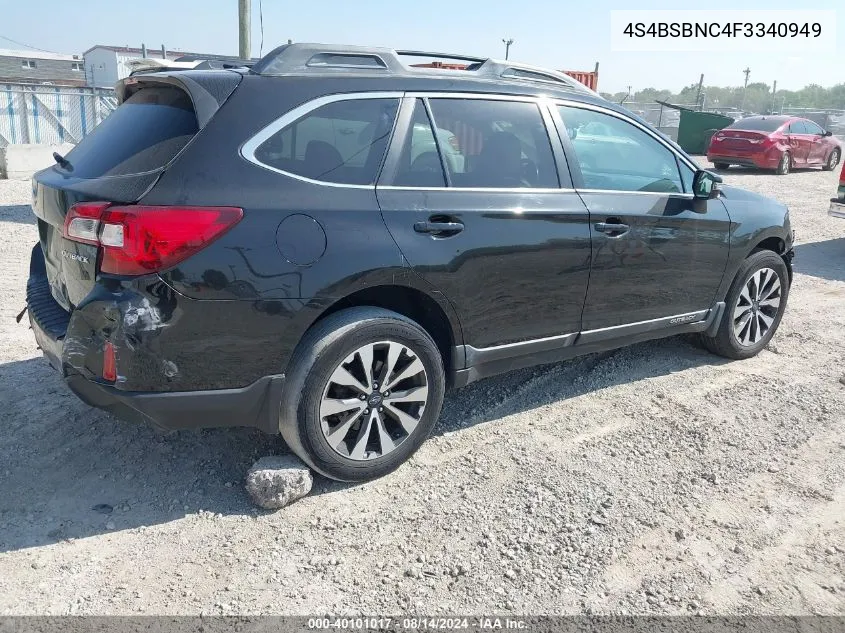 4S4BSBNC4F3340949 2015 Subaru Outback 2.5I Limited