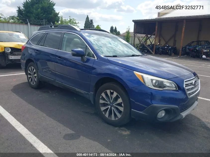 4S4BSALC2F3252771 2015 Subaru Outback 2.5I Limited