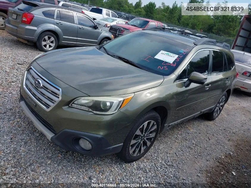 2015 Subaru Outback 3.6R Limited VIN: 4S4BSELC8F3218339 Lot: 40116665