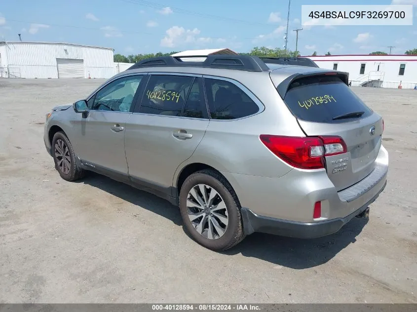 2015 Subaru Outback 2.5I Limited VIN: 4S4BSALC9F3269700 Lot: 40128594