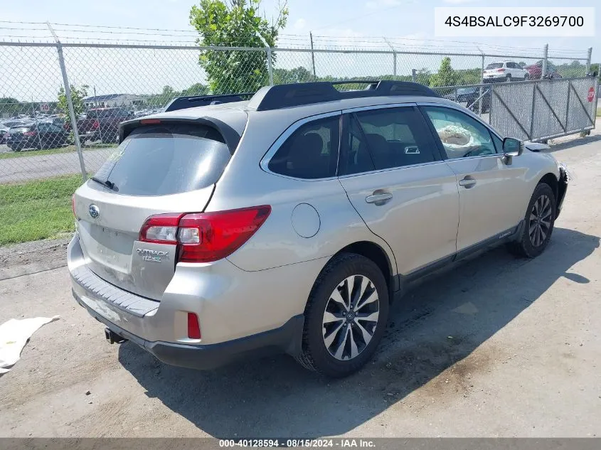 2015 Subaru Outback 2.5I Limited VIN: 4S4BSALC9F3269700 Lot: 40128594