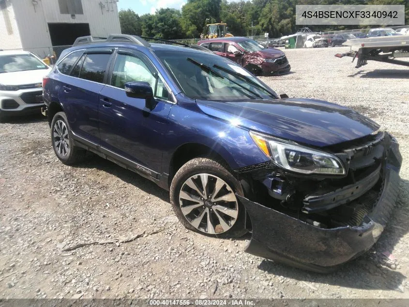 2015 Subaru Outback 3.6R Limited VIN: 4S4BSENCXF3340942 Lot: 40147556