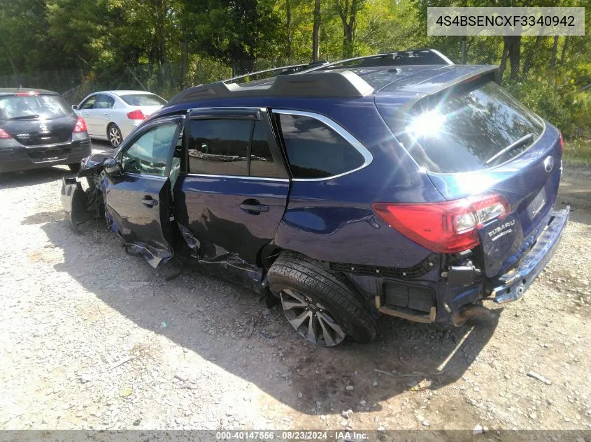 4S4BSENCXF3340942 2015 Subaru Outback 3.6R Limited