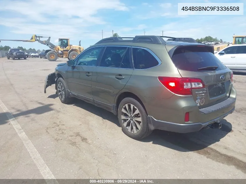 2015 Subaru Outback 2.5I Limited VIN: 4S4BSBNC9F3336508 Lot: 40230906