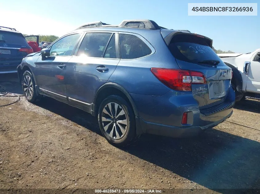 2015 Subaru Outback 2.5I Limited VIN: 4S4BSBNC8F3266936 Lot: 40259473