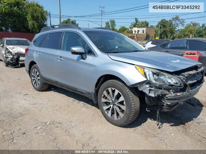 4S4BSBLC9F3345292 2015 Subaru Outback 2.5I Limited