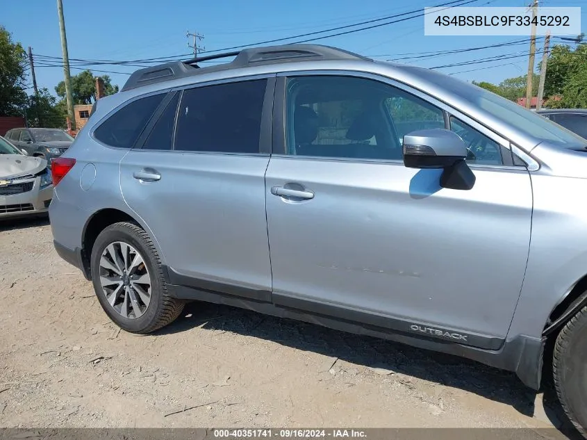 4S4BSBLC9F3345292 2015 Subaru Outback 2.5I Limited