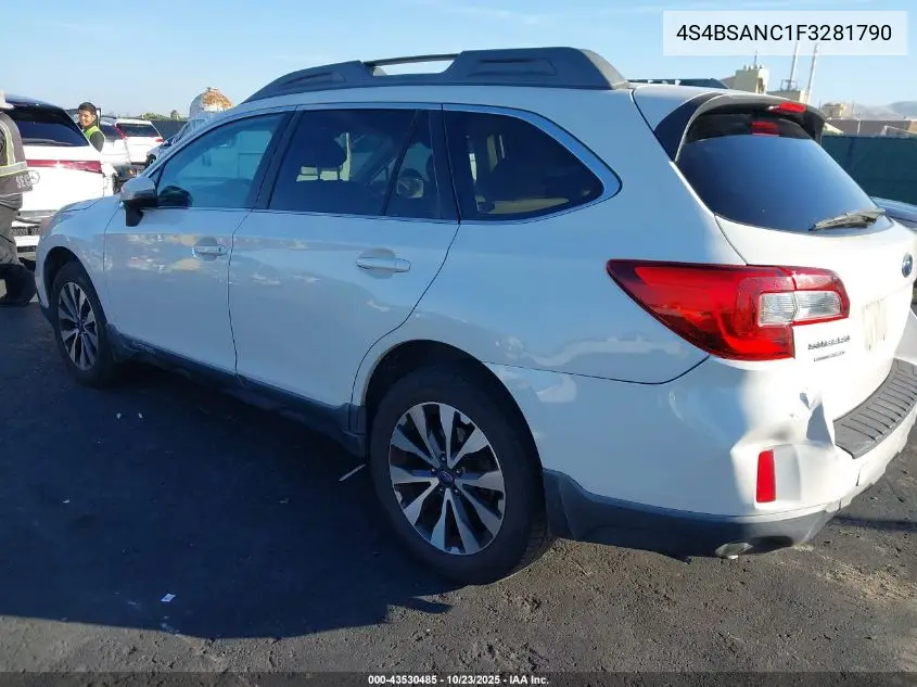 4S4BSANC1F3281790 2015 Subaru Outback 2.5I Limited