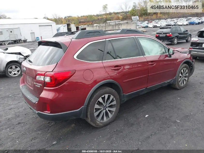 4S4BSANC5F3310465 2015 Subaru Outback 2.5I Limited