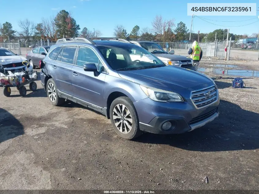 4S4BSBNC6F3235961 2015 Subaru Outback 2.5I Limited