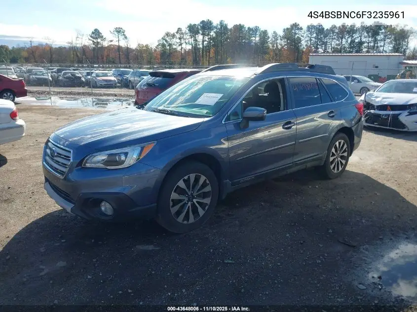 4S4BSBNC6F3235961 2015 Subaru Outback 2.5I Limited