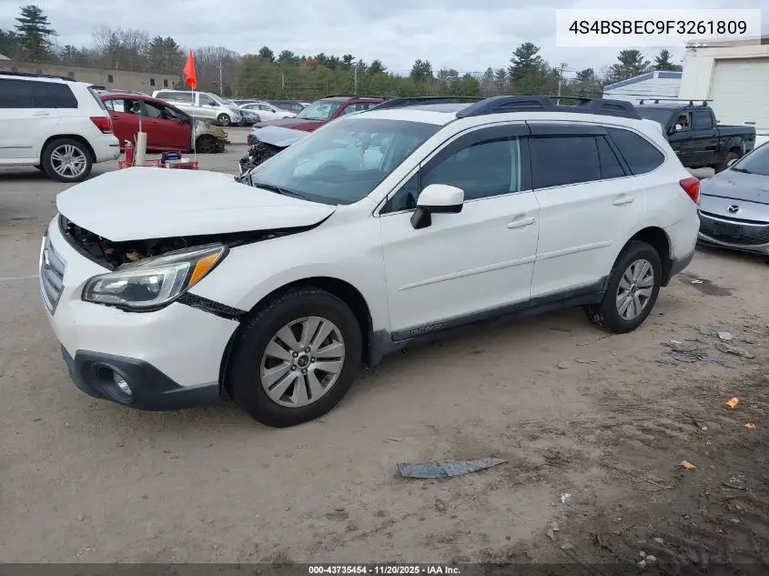 4S4BSBEC9F3261809 2015 Subaru Outback 2.5I Premium