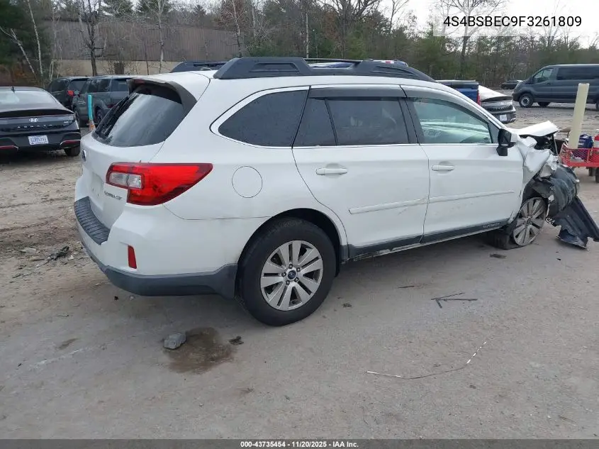 4S4BSBEC9F3261809 2015 Subaru Outback 2.5I Premium
