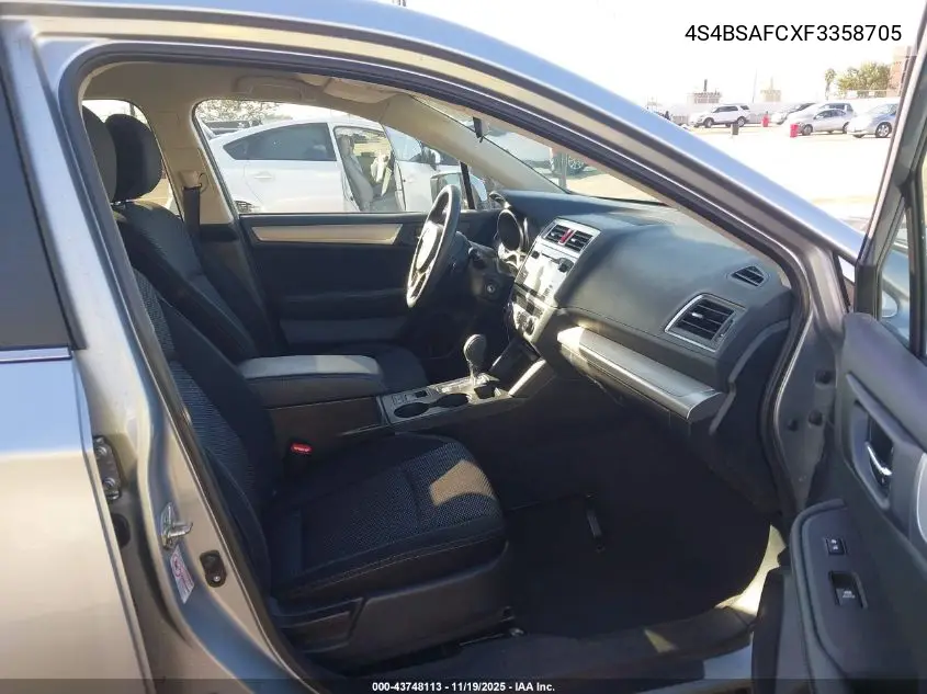 4S4BSAFCXF3358705 2015 Subaru Outback 2.5I Premium