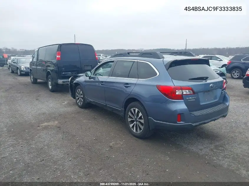 4S4BSAJC9F3333835 2015 Subaru Outback 2.5I Limited