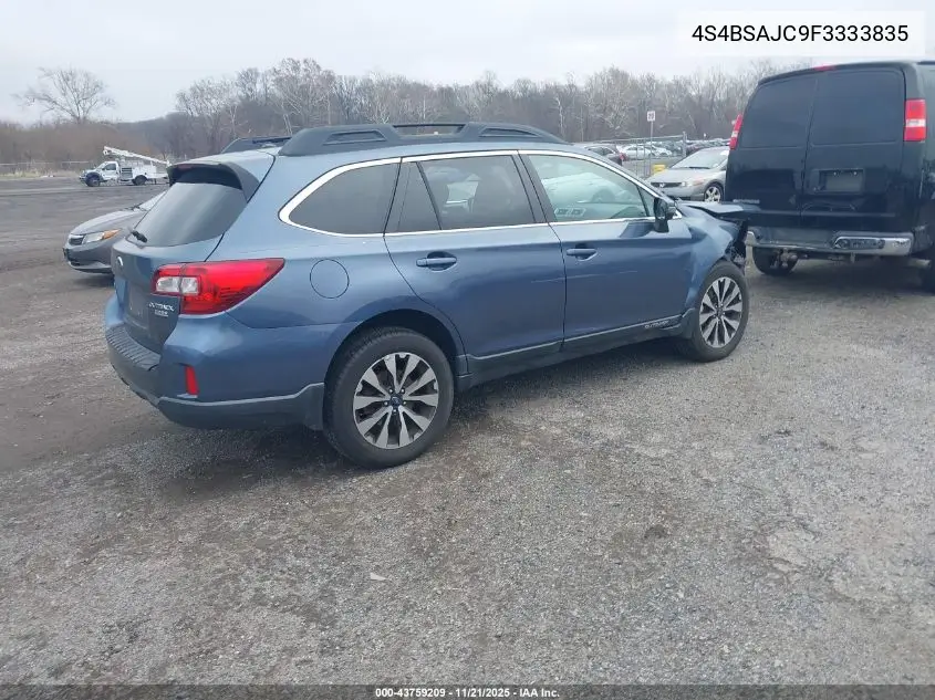 4S4BSAJC9F3333835 2015 Subaru Outback 2.5I Limited