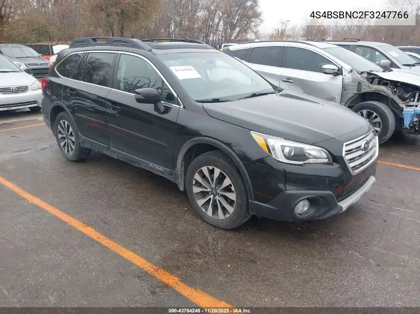 4S4BSBNC2F3247766 2015 Subaru Outback 2.5I Limited
