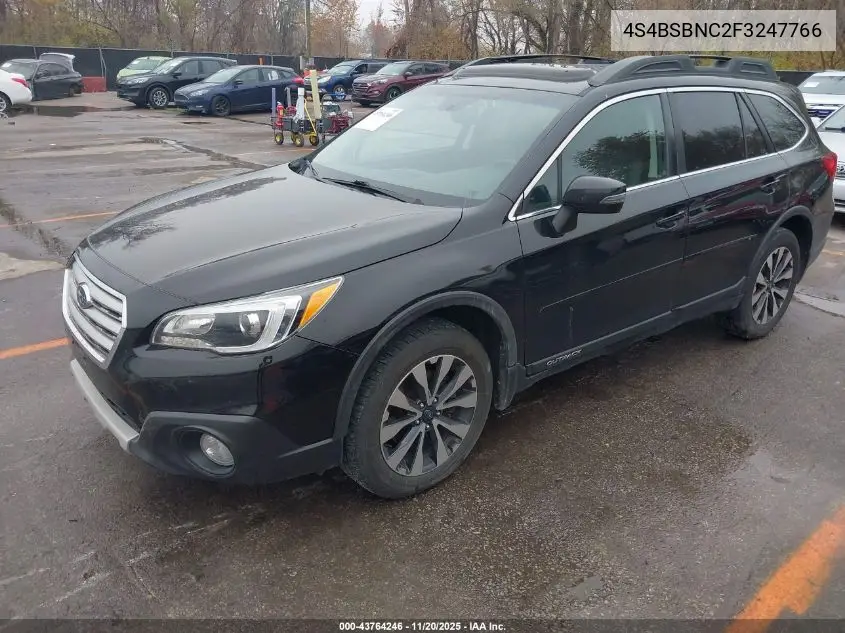4S4BSBNC2F3247766 2015 Subaru Outback 2.5I Limited