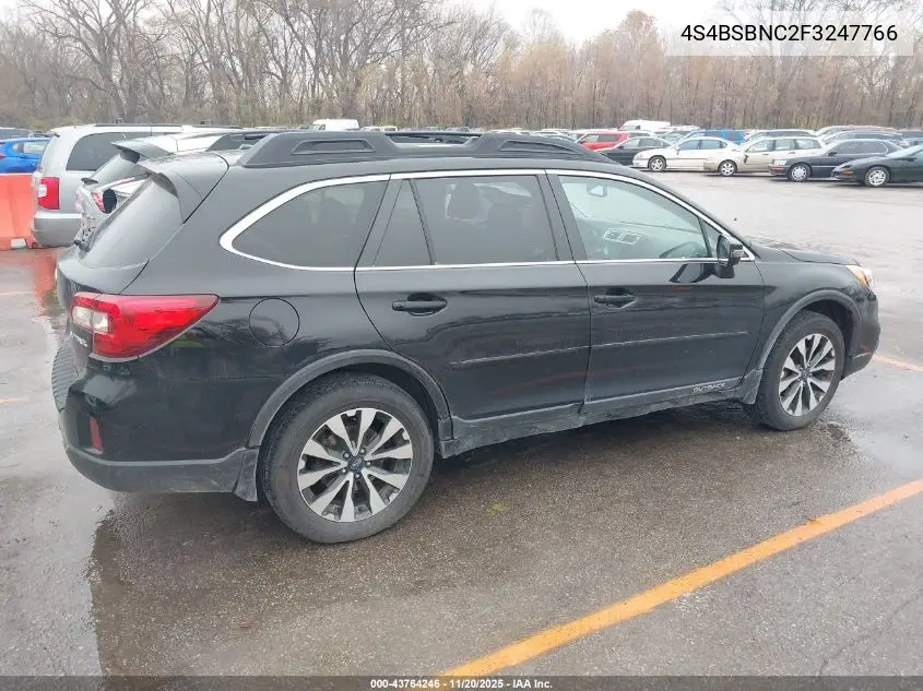 4S4BSBNC2F3247766 2015 Subaru Outback 2.5I Limited
