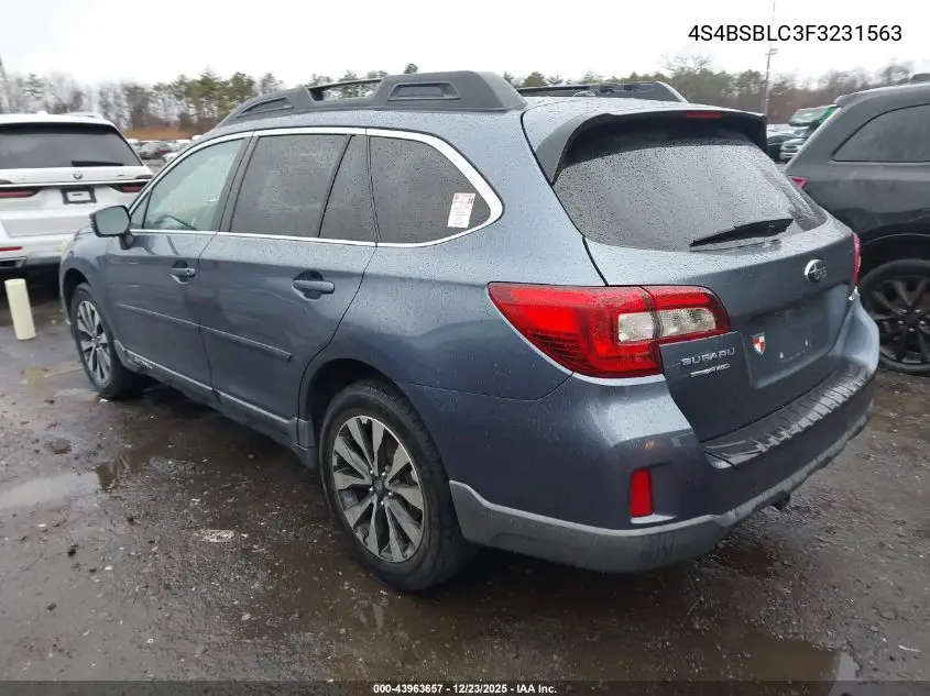 4S4BSBLC3F3231563 2015 Subaru Outback 2.5I Limited